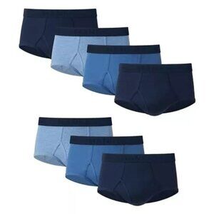 Hanes Men's Briefs 7 Pack, Assorted Blue, Medium